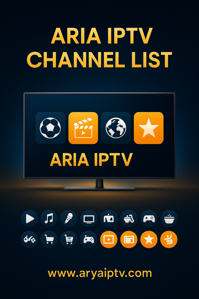 لیست کامل کانال‌های IPTV آریا شامل کانال‌های ورزشی، فیلم و سریال