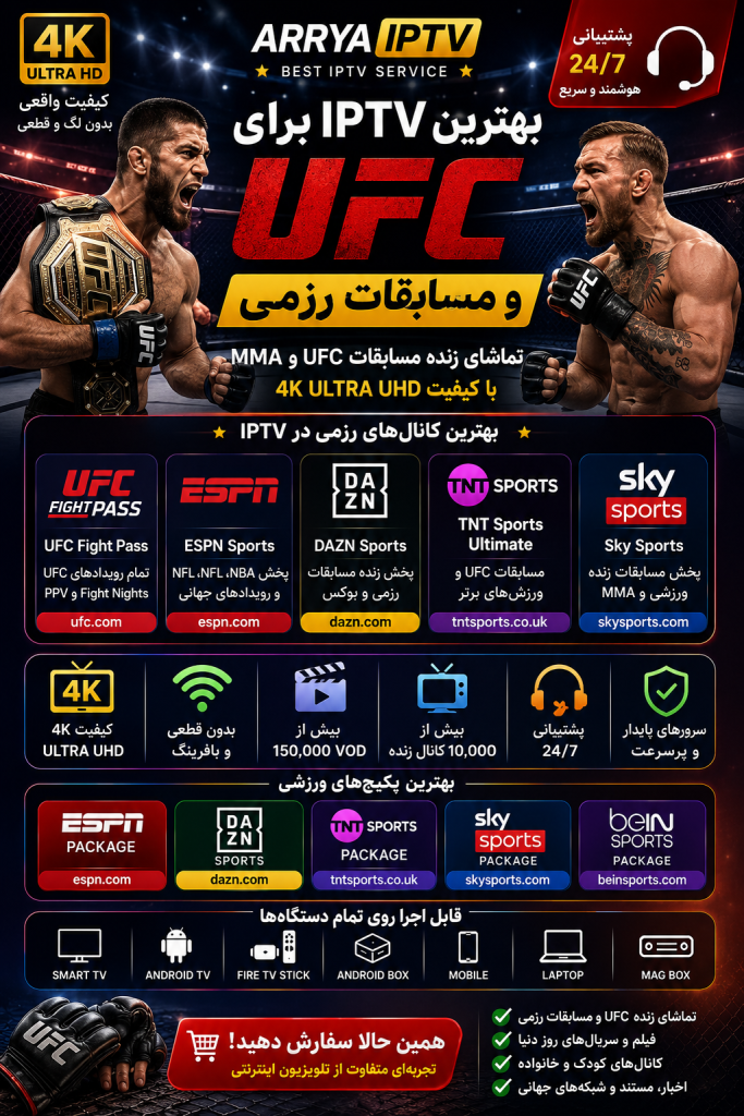 بهترین IPTV برای UFC و مسابقات رزمی 4K